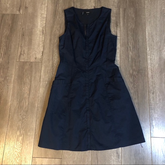 Theory navy spring poplin dress 4 - Picture 5 of 5